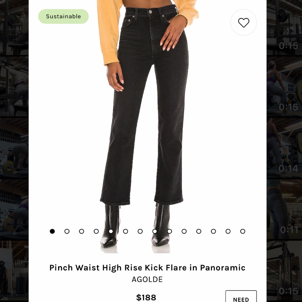 Pinch Waist High Rise Kick Flare in Panoramic
AGOLDE